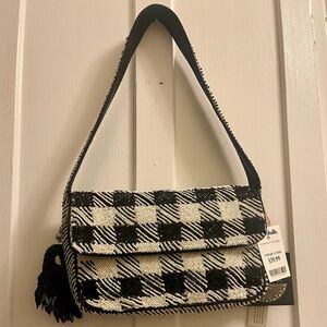 Black and White Checkered Women's Bag